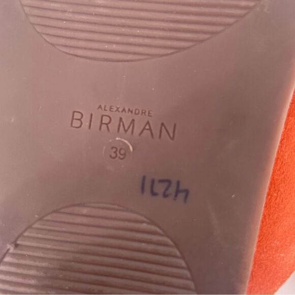Alexandre Birman Red Clarita Suede Fur Lined Slide Sandals - Picture 9 of 9